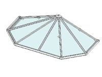 Aluminium Vordach - Modell Athen 1